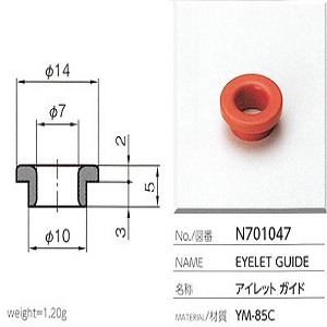 Mắt sứ Ceramic Eyelet guide Yuasa N701047